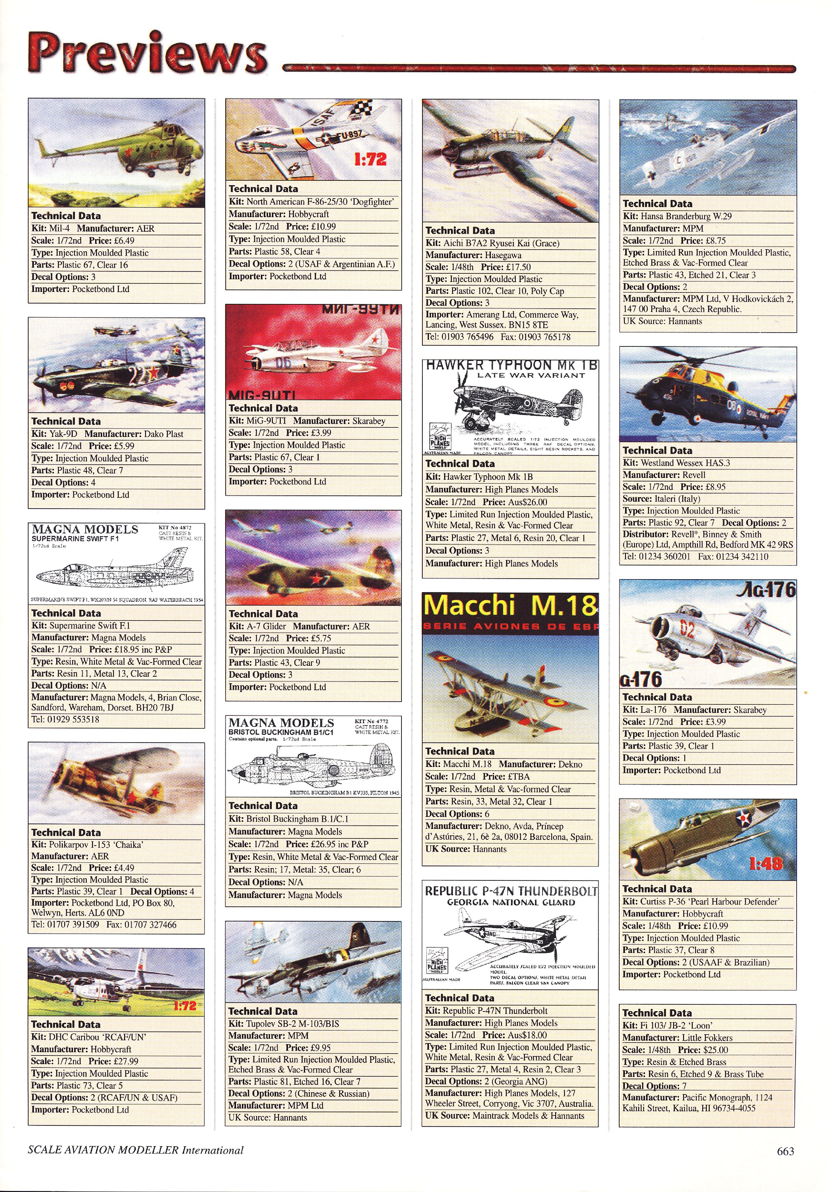 Scale Aviation Modeller International 1997-11